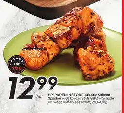 Sobeys PREPARED IN STORE Atlantic Salmon Spiedini with Korean style BBQ marinade offer