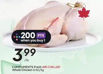 Sobeys COMPLIMENTS Fresh AIR-CHILLED Whole Chicken offer