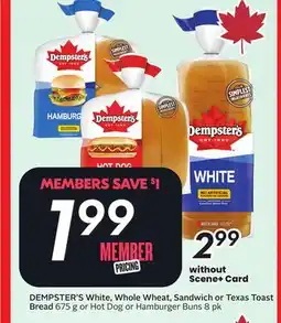 Sobeys DEMPSTER'S White, Whole Wheat, Sandwich or Texas Toast Bread offer