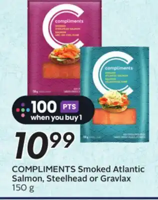 Sobeys COMPLIMENTS Smoked Atlantic Salmon, Steelhead or Gravlax offer