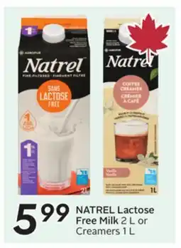 Sobeys NATREL Lactose Free Milk offer