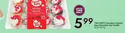 Sobeys TWO-BITE Cupcakes Canada Day Chocolate and Vanilla offer