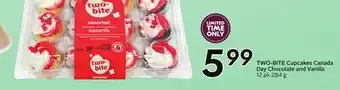 Sobeys TWO-BITE Cupcakes Canada Day Chocolate and Vanilla offer