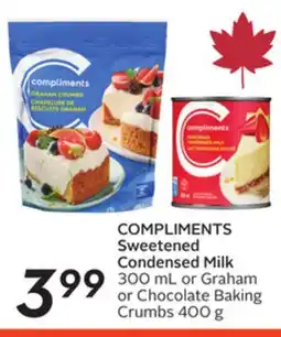 Sobeys COMPLIMENTS Sweetened Condensed Milk offer