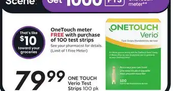Sobeys ONE TOUCH Verio Test Strips offer