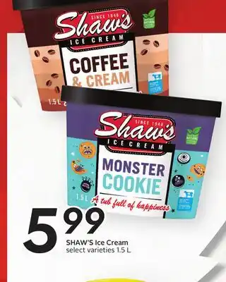 Sobeys SHAW'S Ice Cream offer
