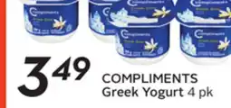 Sobeys COMPLIMENTS Greek Yogurt offer