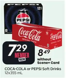 Sobeys COCA-COLA or PEPSI Soft Drinks offer
