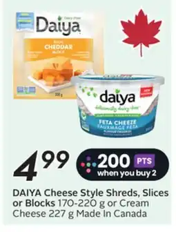 Sobeys DAIYA Cheese Style Shreds, Slices or Blocks offer