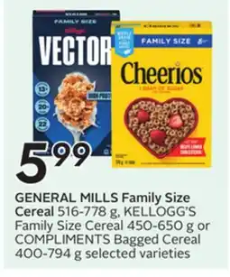 Sobeys GENERAL MILLS Family Size Cereal offer