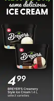 Sobeys BREYER'S Creamery Style Ice Cream offer