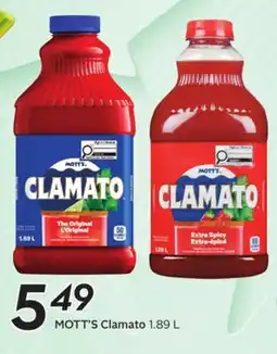 Sobeys MOTT'S Clamato offer