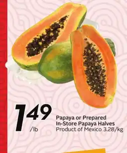 Sobeys Papaya or Prepared In-Store Papaya Halves offer