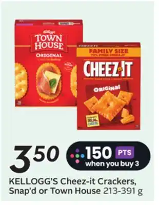 Sobeys KELLOGG'S Cheez-it Crackers, Snap'd or Town House offer