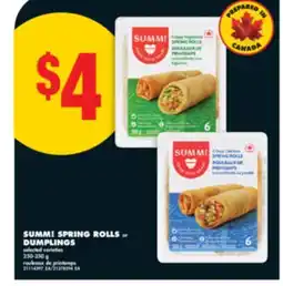No Frills SUMM! SPRING ROLLS or DUMPLINGS, 250-350 g offer