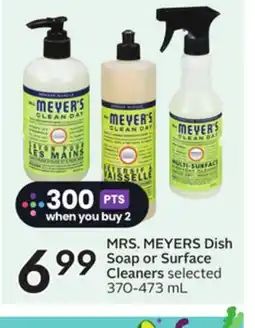 Sobeys MRS. MEYERS Dish Soap or Surface Cleaners offer