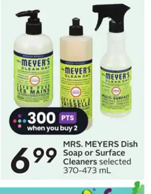 Sobeys MRS. MEYERS Dish Soap or Surface Cleaners offer