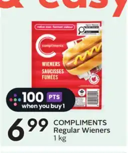 Sobeys COMPLIMENTS Regular Wieners offer