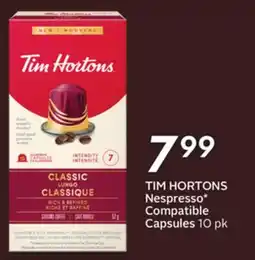 Sobeys TIM HORTONS Nespresso Compatible Capsules offer
