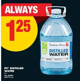 No Frills PC DISTILLED WATER 4 L offer
