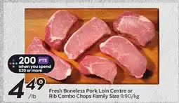 Sobeys Fresh Boneless Pork Loin Centre or Rib Combo Family Size offer