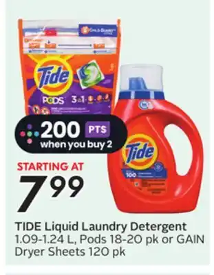 Sobeys TIDE Liquid Laundry Detergent offer