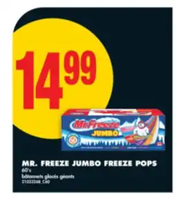 No Frills MR. FREEZE JUMBO FREEZE POPS,60'S offer