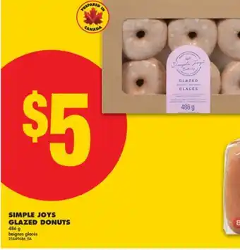 No Frills SIMPLE JOYS GLAZED DONUTS, 486 g offer