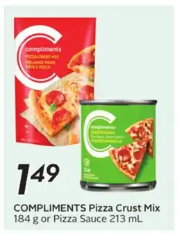 Sobeys COMPLIMENTS Pizza Crust Mix offer