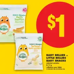 No Frills BABY BELLIES or LITTLE BELLIES BABY SNACKS, 8/12 g offer