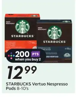 Sobeys STARBUCKS Vertuo Nespresso Pods offer