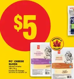 No Frills PC CHEESE SLICES, 140-170 g offer