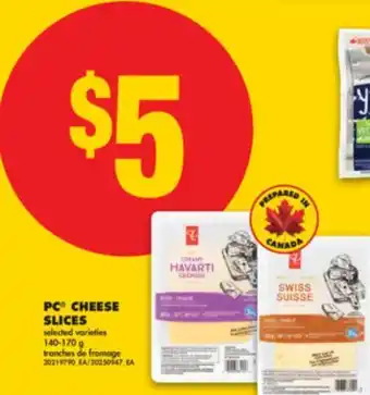 No Frills PC CHEESE SLICES, 140-170 g offer