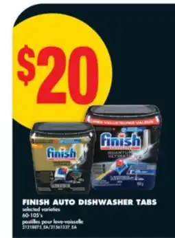 No Frills FINISH AUTO DISHWASHER TABS, 60-105's offer
