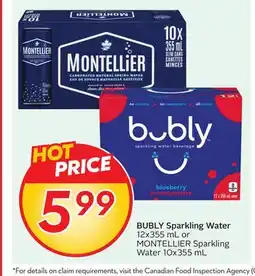 Sobeys BUBLY Sparkling Water offer