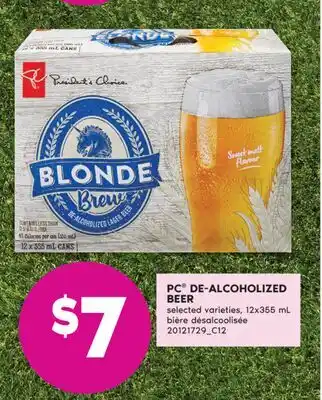No Frills PC DE-ALCOHOLIZED BEER, 12x355 mL offer