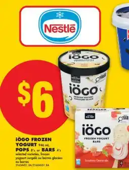 No Frills IÖGO FROZEN YOGURT, 946 ML, POPS 8' S OR BARS, 4'S offer
