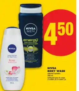 No Frills NIVEA BODY WASH, 500 mL offer
