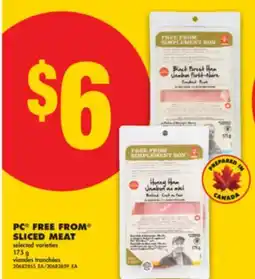 No Frills PC FREE FROM SLICED MEAT, 175 g offer