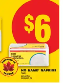 No Frills NO NAME NAPKINS, 500's offer