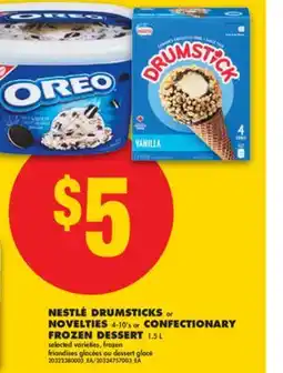 No Frills NESTLÉ DRUMSTICKS OR NOVELTIES, 4-10'S OR CONFECTIONARY FROZEN DESSERT, 1.5 L offer