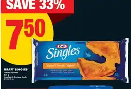 No Frills KRAFT SINGLES, 825 G offer