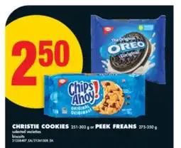 No Frills CHRISTIE COOKIES 251-303 G OR PEEK FREANS 275-350 G offer