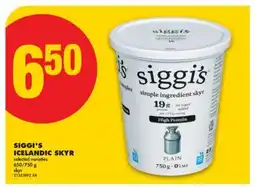No Frills SIGGI'S ICELANDIC SKYR, 650/750 g offer