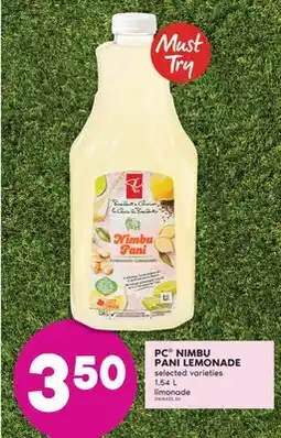 No Frills PC NIMBU PANI LEMONADE, 1.54 L offer