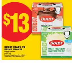 No Frills BOOST READY TO DRINK SHAKES, 6X237 ML offer