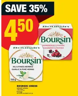 No Frills BOURSIN CHEESE, 150/220 g offer