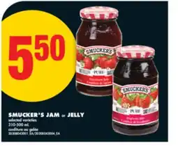 No Frills SMUCKER'S JAM or JELLY, 310-500 mL offer