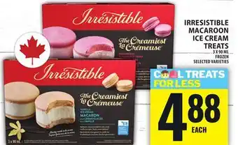 Food Basics IRRESISTIBLE MACAROON ICE CREAM TREATS offer