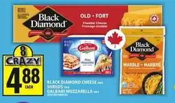 Food Basics BLACK DIAMOND CHEESE 400 G SHREDS 320 G GALBANI MOZZARELLA 500 G offer